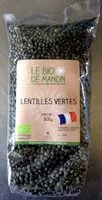 Mängden socker i Lentilles vertes