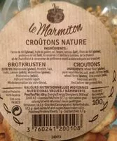 Mängden socker i Croutons nature