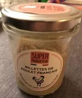 Mängden socker i Rillete de poulet francais