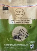 Mängden socker i Biscuits sables bio aux trois poivres