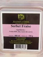 Mängden socker i Sorbet fraise