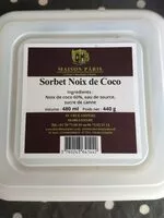 Mängden socker i Sorbet noix de coco