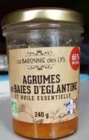 Mängden socker i Agrumes aux baies d'eglantine et huile essentielle