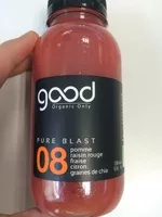 Mängden socker i Pure blast 08 pomme raisin rouge fraise citron graines de chia