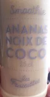 Mängden socker i Smoothie Ananas Noix de coco