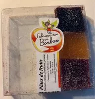 Mängden socker i Pâtes de fruits