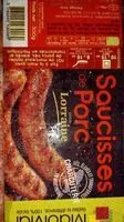 Mängden socker i Saucisses de porc