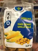 Mängden socker i Maïs géant grillé salé