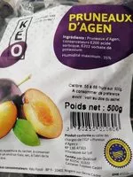 Mängden socker i Pruneau d agen