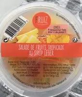 Mängden socker i Salade de fruits tropicaux au sirop léger
