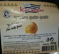 Mängden socker i Demi-lune quatre-quarts