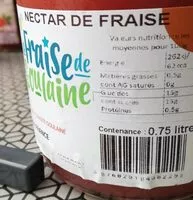 Mängden socker i Nectar de fraise