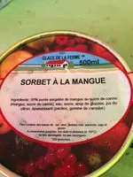 Mängden socker i Sorbet mangue