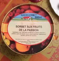 Mängden socker i Sorbet aux fruits de la passion