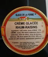 Mängden socker i Crème glacée Rhum-Raisins