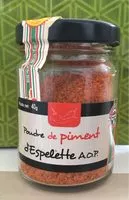 Mängden socker i Poudre de piment d'Espelette A.O.P