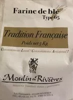Mängden socker i Farine de blé type 65