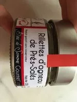 Mängden socker i Rillettes d’agneau de Prés-Salés