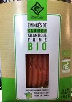 Mängden socker i Emincé de saumon Atlantique fumé bio
