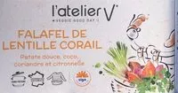 Mängden socker i Falafels de lentille corail, patate douce, coco, coriandre et citronnelle
