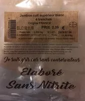 Mängden socker i Jambon cuit superieur blanc