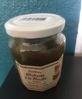 Mängden socker i Confiture rhubarbe à la menthe