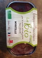 Mängden socker i Sorbet plein fruit - myrtille