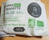 Mängden socker i Beurre de baratte Fleur de sel