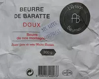 Mängden socker i Beurre de baratte doux