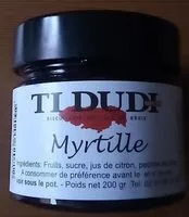 Mängden socker i Confiture myrtille
