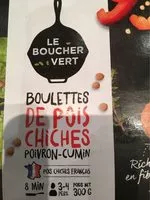 Mängden socker i Boulettes de pois chiches
