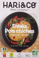 Mängden socker i Steaks Pois Chiche - Poivrons - Cumin