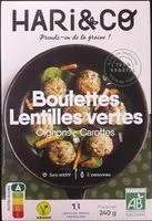 Mängden socker i Boulettes Lentilles vertes - Oignons - Carottes