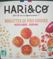 Mängden socker i Boulettes de pois chiches - Patate douce - Curcuma