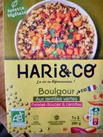 Mängden socker i Boulgour aux lentilles vertes - patates douces & carottes