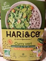 Mängden socker i curry vert, légumes au lait de coco