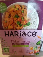 Mängden socker i tikka masala légumes et coco