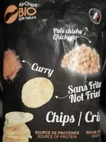 Mängden socker i Chips de pois chiche au curry bio vegan