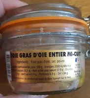 Mängden socker i Foie gras d'oie entier mi-cuit