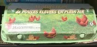 Mängden socker i Oeufs frais de poules elevees plein air