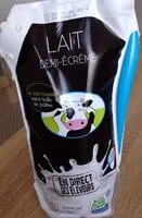 Mängden socker i Lait Demi Ecrémé UHT
