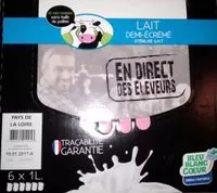Mängden socker i Lait demi-écrémé stérilisé U.H.T.
