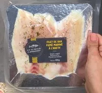 Mängden socker i Filet de bar fumé mariné à l'aneth