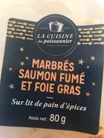 Mängden socker i Marbrés saumon fumé et foie gras sur lit de pain d’épices