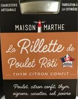 Mängden socker i La rillette de poulet rôti