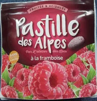 Mängden socker i Pastille des Alpes à la framboise