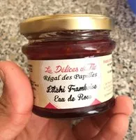Mängden socker i Confiture litchi framboise rose