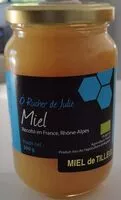 Mängden socker i Miel de tilleul bio