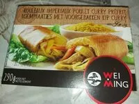 Mängden socker i Rouleaux impériaux poulet curry préfrit x 4