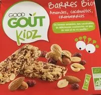 Mängden socker i Barres Bio amandes cacahuètes cranberries-Good Gout Kidz-60g